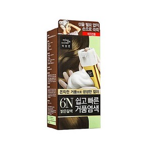 밝은갈색 6N 빠른 새치전용 쉽고 미장센 거품염색 plu*1213KI