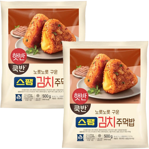 햇반 쿡반 스팸김치주먹밥 500g, 2개