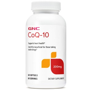 GNC 지앤씨 CoQ-10 코큐텐 200mg 60소프트젤, 단품, 1개, 60정