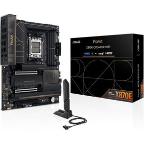 차세대 GPU 1622 전원 스테이지 DDR5 듀얼 USB4® 10Gb 및 2.5Gb LAN WiFi 7 M.2 슬롯 4개를 모두 지원하는 ASUS PoAt X870E-CR, PoAt X870E-CREATORWIFI 7, 1개