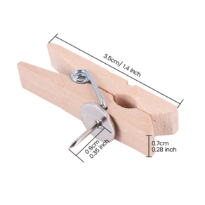 나무 클립이 달린 푸시 핀 압정 압정 코르크 보드용 핀이 있는 창의적인 종이 클립 메모 사진 사무실용 벽 및 공예 가정 학교 사용