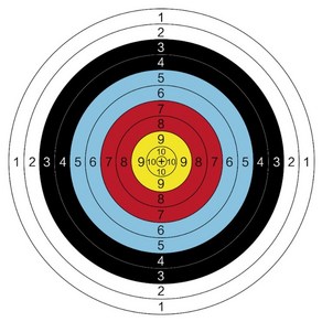20장1세트 40X40cm 60X60cm 양궁 과녁지 훈련 종이, 1개