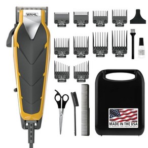 WAHL 왈 클리퍼 USA Fade Cut 코드식 헤어커팅 키트 블렌딩 및 페이드 컷용 Extreme-Fade 정밀 블레이드 고성능 모터 Secure-Snap 부착 가드 헤어커팅용