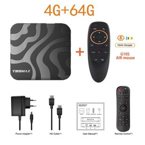 스마트 안드로이드 TV 박스 셋톱 박스 TV BOX H618 14 T95 맥스 TV 박스 더블 와이파이 2.4G 및 5.8G 6K 3D 램 8G 롬 128GB 64GB 음, CHINA_미국 플러그  4G 64G Voice Re, 7) 미국 플러그 - 4G 64G  Voice Remo, 1개