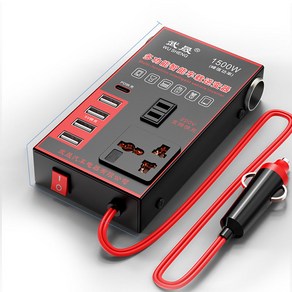 자동차 시거잭 충전기 변압기 차량용 인버터 12V 220V, 1개