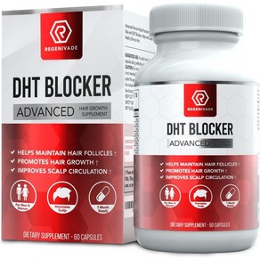 Regenivade DHT Blocke Advanced Hai 60캡슐 Made in USA Men Women 모발 손톱 지지, 1개, 60정