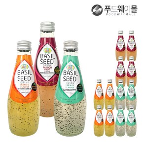 Well 웰 바질시드 드링크 (리치+망고+패션푸르트향) 290ml x 12병 1BOX, 12개