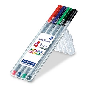 STAEDTLER 스테들러)삼각 화인라이너펜 4색세트(334SB4), 단품