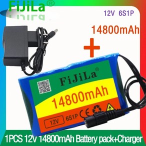 CR123A 건전지 배터리 100% 오리지널 12V 팩 14.8Ah 18650 충전식 리튬 이온 용량 DC 12.6V 14800mAh CCTV 캠 모니터