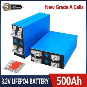 전기 자동차 태양광 저장 시스템 셀 Lifepo4 리튬 다리미 인산염 배터리 팩 DIY 12V 24V 36V 48V 3.2V 500AH 1-4PCs 신제품, 4개