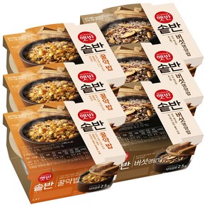 햇반 솥반 버섯 영양밥 200g x 3p + 솥반 꿀약밥 210g x 3p 세트