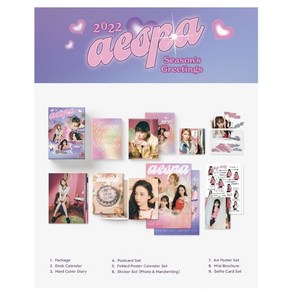 미개봉 aespa 에스파 굿즈 - 시즌그리팅 Season's Geetings 탁상달력 포토카드 포스터