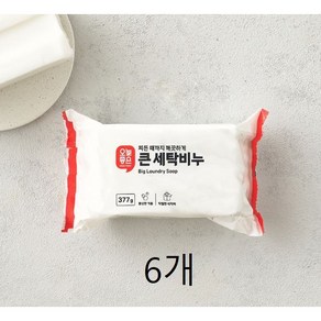 오늘좋은 큰 세탁비누 (377G), 6개, 377g