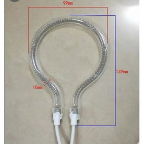 전기 히터 라켓 또는 박쥐 모양 할로겐 가열 튜브 부품 220V 700W, 1개