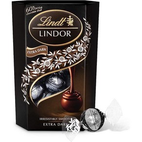 Lindt Lindo Exta Dak Chocolate Tuffles 린트 린도르 린도볼 엑스트라 다크 스위스 초콜릿 트러플 200g 2팩, 2개