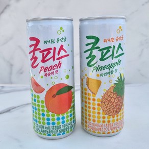 쿨피스 캔 230ml 2가지맛 각5캔씩 복숭아맛+파인애플맛, 10개