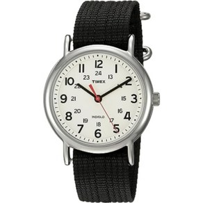 Timex 타이맥스 위켄더 인디글로 손목시계 블랙크림 TWC027600, 1개