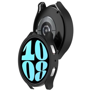 갤럭시 워치 7 적용 40mm/44mm PC 펀칭 시계 케이스, 블랙, 1개