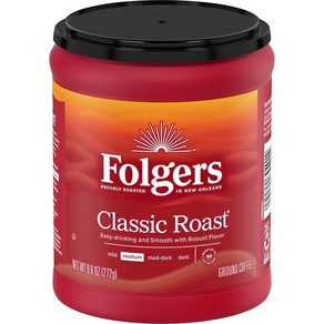 [정품]Folges 클래식 로스트 그라운드 커피 미디엄 로스트 272.2g(9.5온스)106984, 9.6 Ounce (Pack of 1), 1개, 272.2g