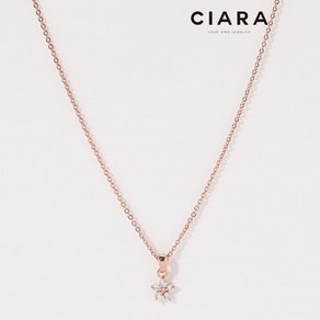 CIARA 14K Daiago 풀샤이닝 데이지 스톤 목걸이(GoldPlated)