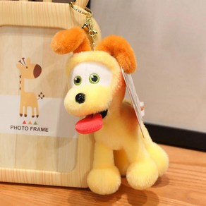 가필드 키티 뚱뚱한 고양이 인형 오디 봉제 새끼 동반 수면 선물, 1개, 6.Odie Pendant 16cm