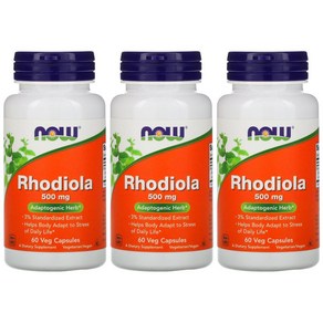 [2+1] Now Foods 나우푸드 홍경천 추출물 500mg 60정 로디올라 Rhodiola 베지캡슐 3개