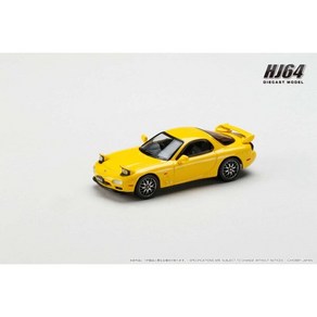 취미 재팬 Hobby JAPAN HJ644007CY 1 64 암피니 RX-7 FD3S TYPE RS 커스텀 버전 햇살 옐로우 다이캐스트 미니카 994427, 1개