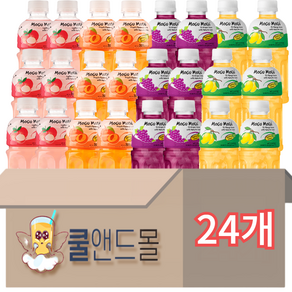 [쿨앤드몰] 모구모구 4가지맛(리치+복숭아+포도+망고), 24개, 320ml