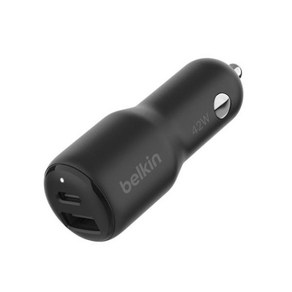 [Belkin] 벨킨 42W USB C타입 PD 3.1 PPS 듀얼 차량용 충전기 CCB005, 블랙(CCB005BK)