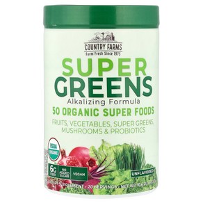 컨트리팜스 Supe Geens 알칼리화 포뮬라 무맛 300g (10.6oz), 1개