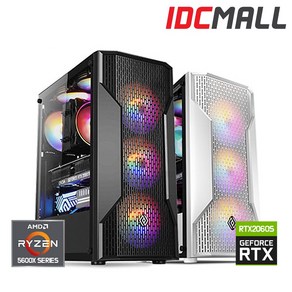 조립컴퓨터 게이밍PC 5600X RTX2060Supe 디아블로4 배틀그라운드 발로란트 스팀게임 PC 본체, 라이젠5 5600X+2060Supe +8G 화이트, RAM 16GB UP