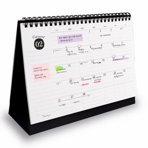 아이씨엘디자인 Desk Schedule Calenda 2025, 블랙, 1개, 225 x 170 x 8 mm