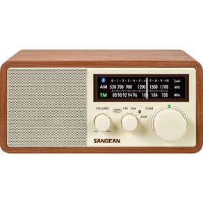 산진 라디오 WR-16SE AM/FM/Bluetooth/Aux-in/USB 전화 충전 45주년 스페셜 에디션 나무 캐비닛 (로즈 골드가 있는 다크 월넛), 우드, 캐비닛 라디오