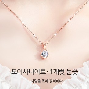 Youmi 여성 14K 도금 목걸이 + 2캐럿 다이아몬드 펜던트 SE06