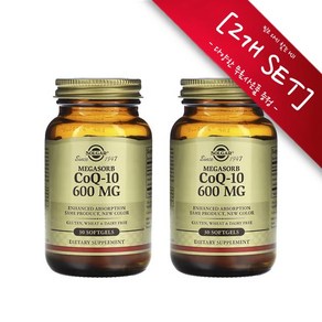 [사은품선택] 솔가 코큐텐 600mg 30정 (소프트젤)-2개 SET, 1세트, 60정