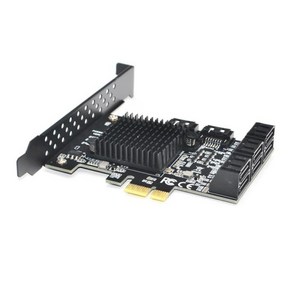 88SE9215 칩 8 포트 SATA 3.0 PCIE 확장 카드 PCI Expess SATA 어댑터 SATA 3 변환기 HDD 방열판, 보여진 바와 같이, 하나