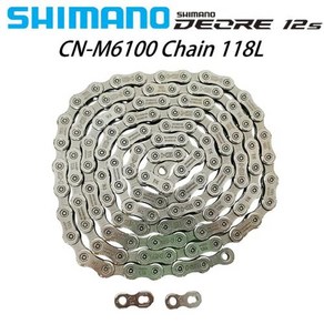 SHIMANO DEORE M6100 체인 12단 산악 자전거 자전거 12s 빠른 링크가 있는 현재 MTB 부품 118L 126L, CN-M6100 118L, 1개