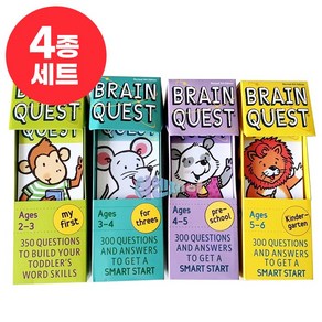 [달콤서점]국내 당일발송 브레인 퀘스트 세트 영어 퀴즈카드 Bain Quest 음원제공, 브레인 퀘스트 4종 세트