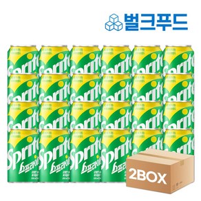 스프라이트 355ml 24캔 x 2박스 캔음료 탄산음료 뚱캔, 48개