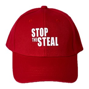 STOP THE STEAL 모자 레드 블랙 스탑더스틸 야구모자