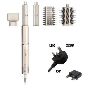 전기헤어브러쉬 고데기 헤어스타일러 샤크 강력한 음이온 드라이어 5 인 1 다기능 자동 컬러 가정용 지능형 케어, UK Plug(220V)03, 1개