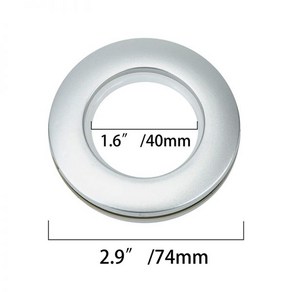 슬라이드 블라인드용 커튼 아일렛 링 40mm 플라스틱 라운드 버클 그로밋 걸쇠 홈 데코 액세서리 32 개, 2) Matte Silve, 32개