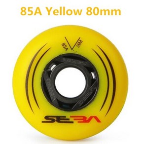 90A 85A 스트리트 인베이더 스케이트 휠 72 76mm 80mm Patines 타이어 롤러 FSK 인라인 HV 4 개/, [07] 85A Yellow 80mm, 4개