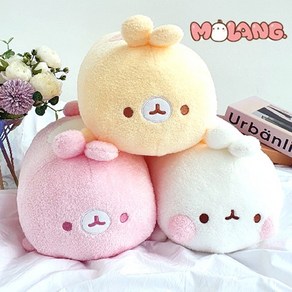 몰랑이 하트 설기 인형 25cm 화이트 동물 애착 몰랑