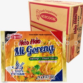 월드푸드 베트남 하오하오 미고랭 볶음 라면 MI GORENG 76g, 30개