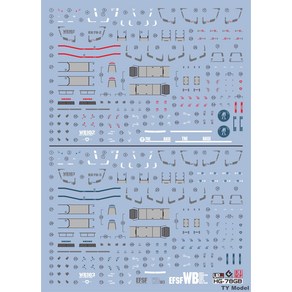 EVO 데칼 HG78BG 1/144 HG RX-78-2 Beyond 글로벌 모바일 슈트 형광 워터 스티커 조립 모델 취미 DIY, [01] HG78BG