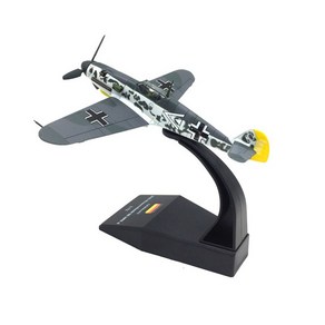 1/72 독일 2차 세계대전 명기 BF109 합금 전투기 전쟁 천둥 모형 완성품 Nsmodel 다이캐스트, 검은색, 1개