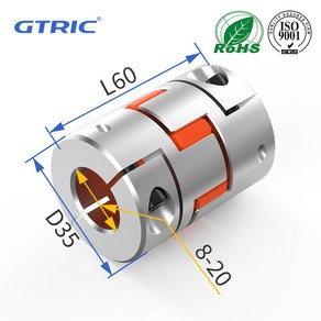 GTRIC 알루미늄 플럼 플렉시블 커플러 스파이더 탄성 모터 커플링 샤프트 CNC 12mm 14mm 15mm 16mm 18mm 19mm 20mm 22mm 25mm, [03] 12x18, 1개