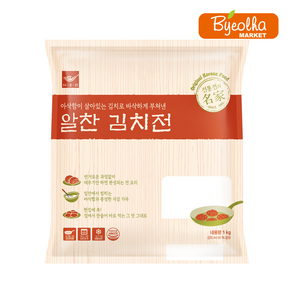 사옹원 알찬 김치전 1kg 대용량 업소용 식자재 식당용 부침개 한식 반찬 전 벌크포장, 1개