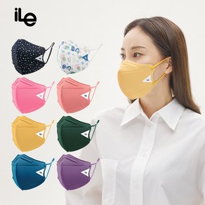 iLe 재사용 쿨마스크 향균 면 컬러 친환경 4중구조 다회용 방수, ILE 네이비, M/S, 1개